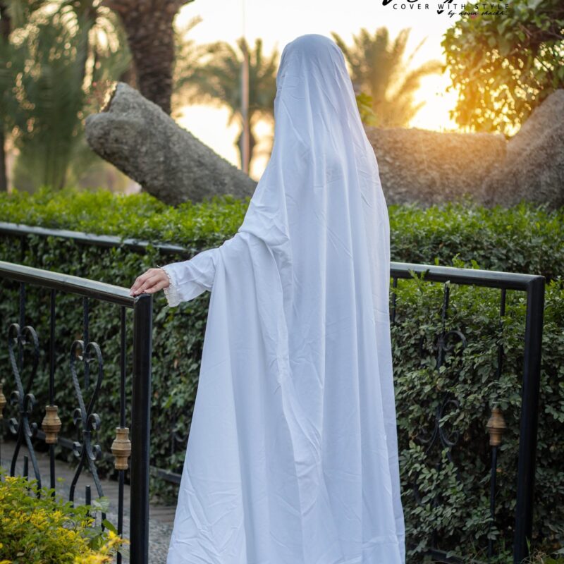 Plain with lace (Off White) (Head to Toe)