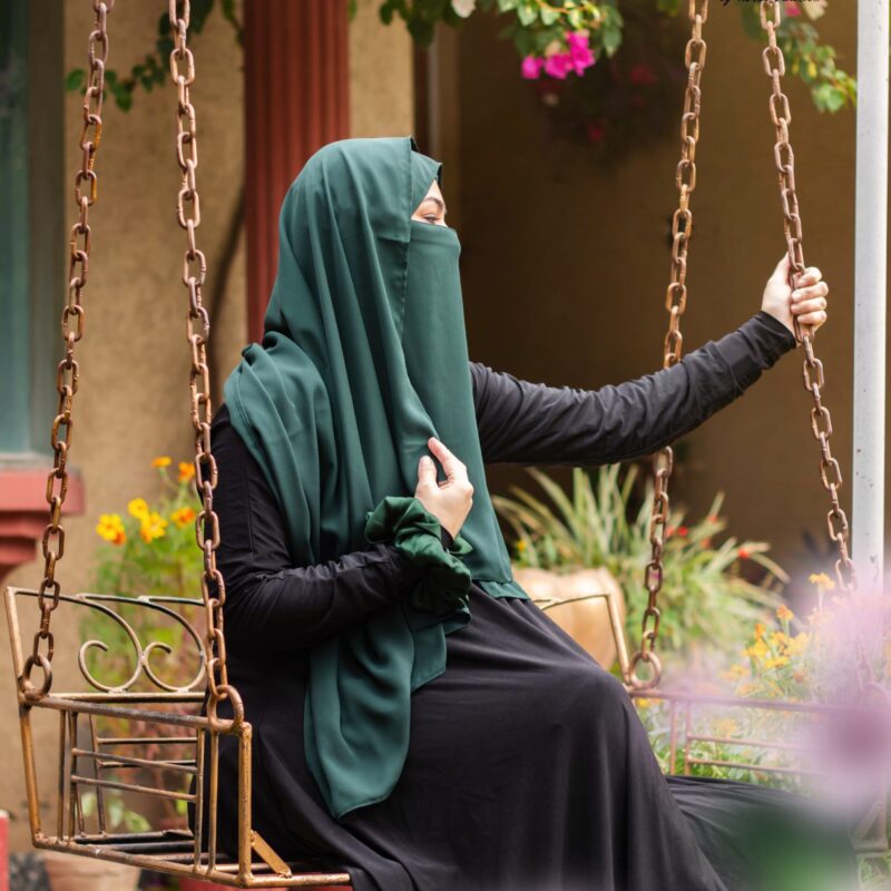 Hijab and Niqab (Dark Green)