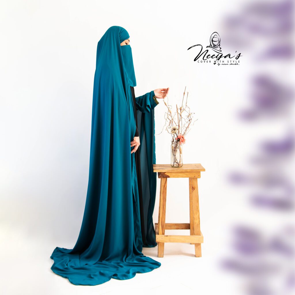 Niqab Chaader - Peacock Blue