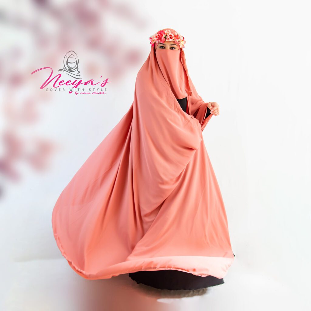 Niqab Chaader - Peach Pink
